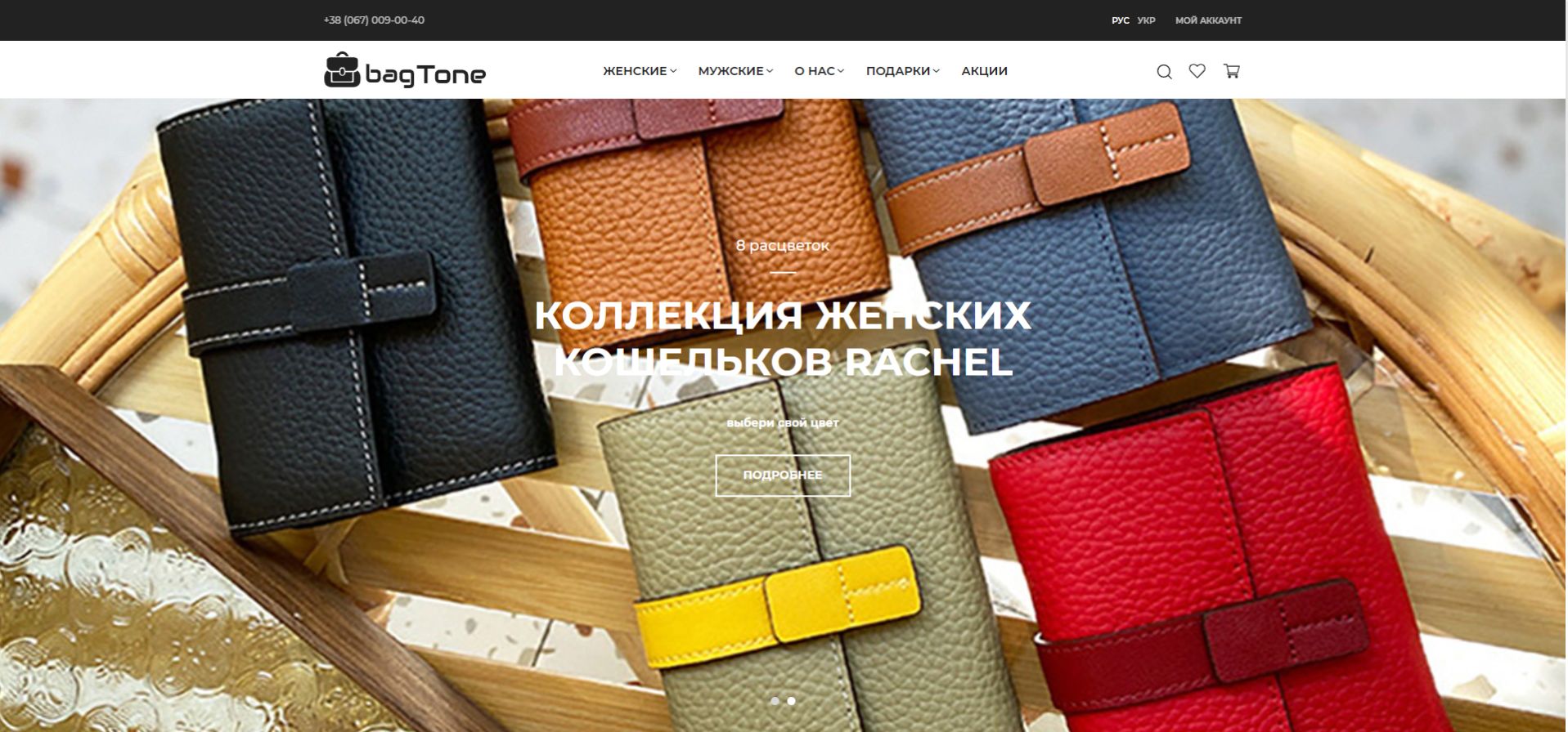 Bagtone desktop website mockup